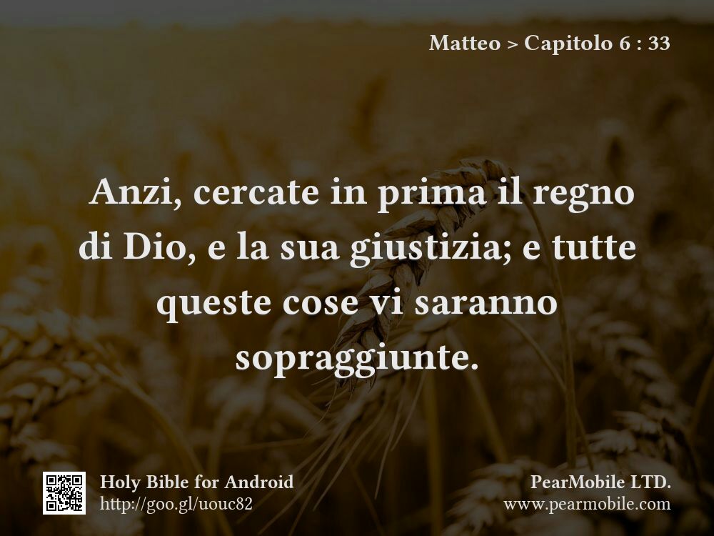 Matteo, Capitolo 6:33